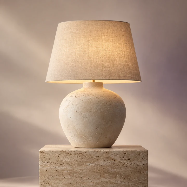Lampe en céramique ivoire