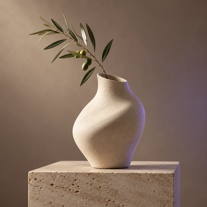 Vase artisanal ivoire